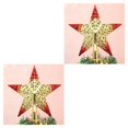 thumbnail image 4 of Naiovety 1pc de la parte del árbol de Navidad brillo estrellas colgar de Navidad decoración árbol Topper Navidad suministros de decoración Rojo 2Conjunto, 4 of 5