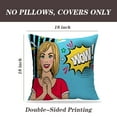 thumbnail image 2 of LALILO Throw Pillow Covers Retro Girl Happy Vintage Woman With Cushion Cover 18" x 18", 2 Pack, 2 of 6