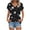 A-Black, variant on ZQUUVOU Womens 2025 T-Shirts Casual Printed Floral Short Sleeved V-Neck Tops(D-Pink,3XL)