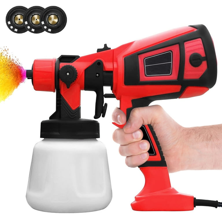 Cordless Paint Sprayer, 20V 550W HVLP Sprayer Gun, with 3 Copper Nozzles &  3 Patterns, Easy to Clean, Avhrit Paint Spray Gun for Wood Fence Furniture