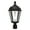Black, variant on Gama Sonic Outdoor Solar Post Light, Brushed Bronze Finish Aluminum, Royal Bulb, Clear Rainwater Glass, 3-inch Fitter for Lamp Posts or Pier Mount (Sold Separately) 98B112