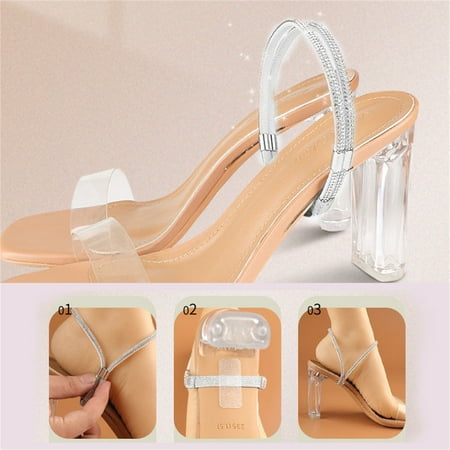 Bzdzmqm Shoe Straps for Loose Shoes  3 Pair Heel Straps for High Heels  Elastic High Heel Anti-Loose Straps Detachable Shoe Straps for Heels Replacement Ankle Straps Clearance Sales