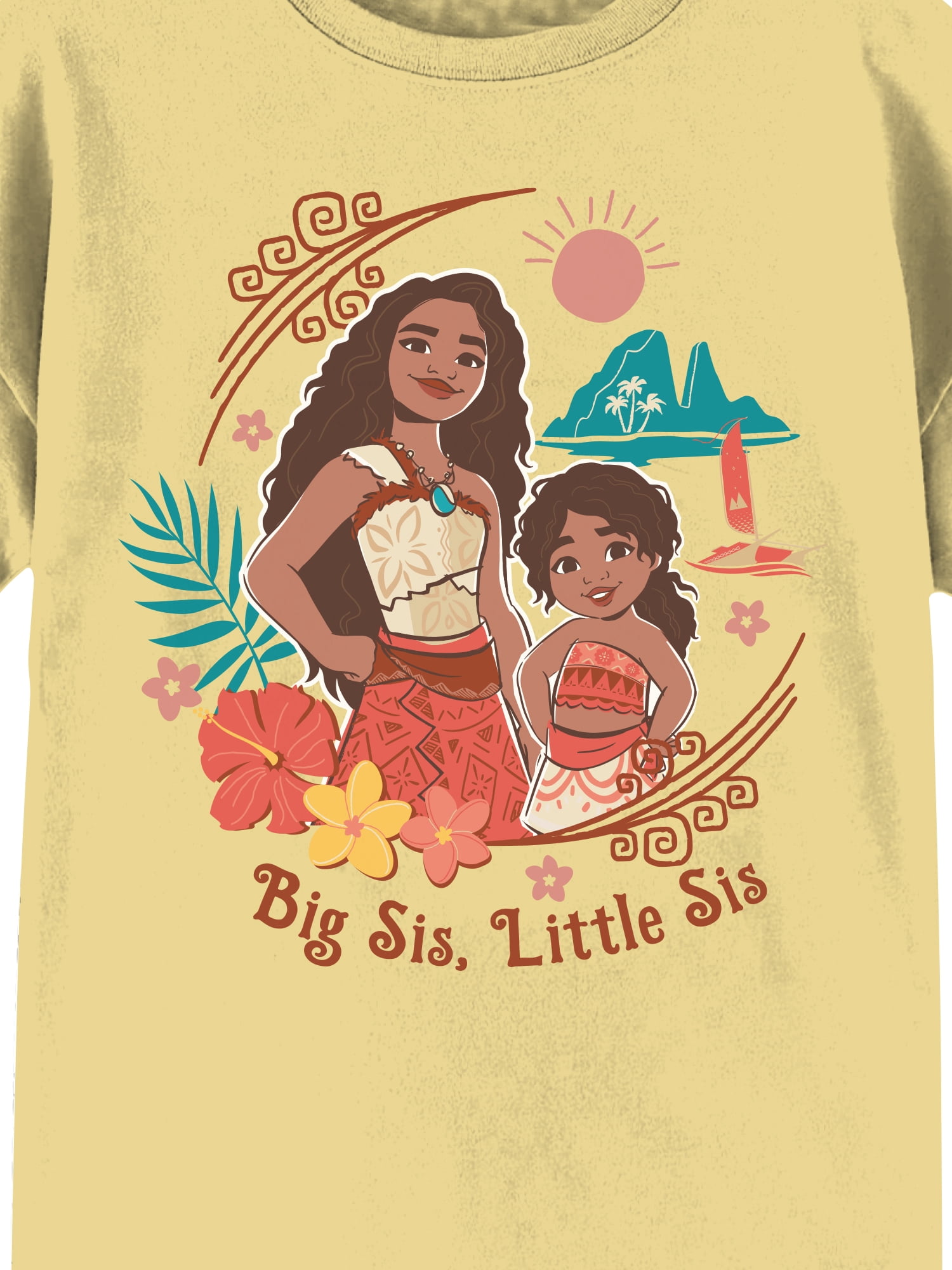 Moana Sisters Love Girls Short Sleeve Graphic T-Shirt, Sizes 4-16