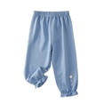 thumbnail image 3 of UJNDER Print Outdoor Girls Thin Pants Breathable Cartoon Pants Kids Pants,Sky Blue,3-4 Years, 3 of 3