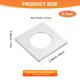 thumbnail image 3 of Uxcell 2-Pack Brida Dividida de Pared, Cubierta Autoadhesiva Cuadrada de ABS para Tubo de 51mm/2.01in [Plateado, 7mm/0.28in H], 3 of 6