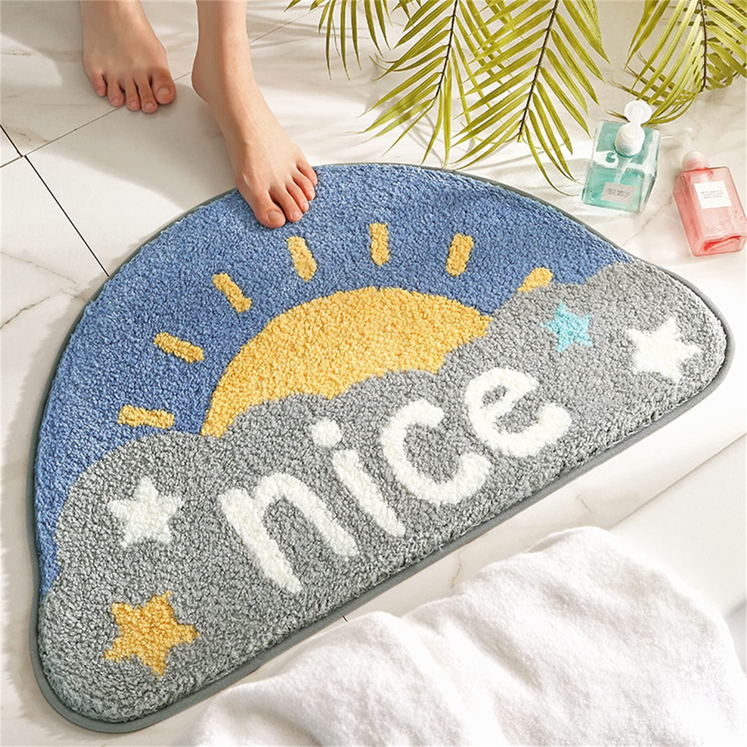 Details about   Back Of Girl Mermaid Flannel Bathroom Door Mat with Non Slip Backing 16x24" 