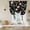 Black, variant on Spring Floral Balloon Curtains for Living Room/French Door, Pink Flowers Green Plaid Pastoral Tie Up Curtains 63 Inch Length Energy Saving Kitchen Curtains Shades for Windows 42"x63"