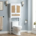 thumbnail image 2 of STAROUS Rattan Over Toilet Cabinet:  Bathroom Storage with Tilt-Out Cube & Adjustable Shelf, 2 of 8