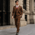 thumbnail image 3 of HBDesign Mens 3 Piece Double Breasted Suit Set, Blazer Vest Pants for Business Party, 3 of 6