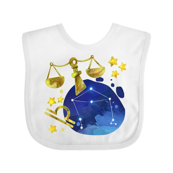 Inktastic Libra Constellation Zodiac Sign Illustration Boys or Girls Baby Bib