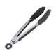 thumbnail image 4 of Pinzas de silicona para alimentos, antiescaldaduras, de acero inoxidable, para barbacoa, cocina, hogar y exterior (18 cm, color negro), 4 of 14