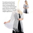 thumbnail image 2 of Minnieouse Bufanda brillante de lujo, chal para sombra de protección solar, hilo fino femenino, borla de encaje hueco largo, capas de boda, Ropa, zapatos y accesorios Miscelánea Blanco, 2 of 6