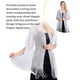 thumbnail image 4 of Qarigey Bufanda brillante Sexy de lujo, hilo fino, borla de encaje hueco largo, capas de boda brillantes exquisitas, bufandas portátiles Ropa, zapatos y accesorios Miscelánea Blanco, 4 of 6