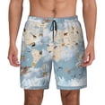thumbnail image 2 of Picia Animals Travel World Map pattern Mens Swim Trunks with Compression Liner Stretch Beach Shorts Quick Dry with Zipper Pockets No-Chafing Board Shorts-Medium, 2 of 9