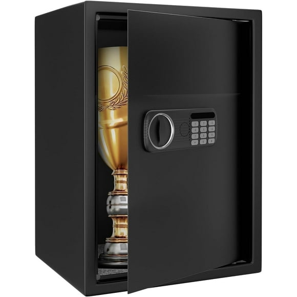 GAZHOME 1.85 Cu.ft Home Safe Box, Electronic Security Lock Box Safes with Digital Keypad, Alarm System, Storage Documents Jewelry