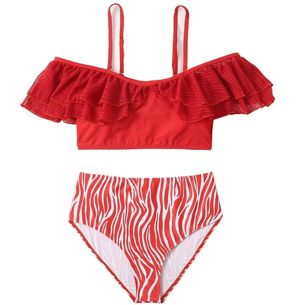 SMihono Bikini for Women Summer Plus Size Swimwear Ladies Summer Swimsuit  Set High Waist Sexy Backless Swimsuit Bikini Set 
