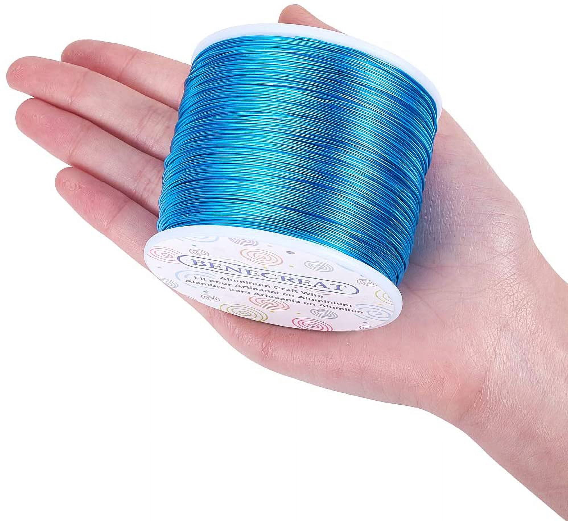 20 Gauge 770FT Aluminum Wire Anodized Jewelry Craft Making Beading Floral Colored Aluminum Craft Wire - DeepSkyBlue