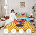 thumbnail image 3 of Erosebridal Teens Sport Baseball Lover Full Size Comforter Sets 3 Pieces,Blue Ice Cream Drip Waffle Bedding Sets for Boys Girls,Super Cozy Room Decor, 3 of 6