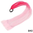 thumbnail image 1 of Synthetic Gradient Color Braided Ponytail - 60 CM Elastic Rubber Band Braiding Pony Tail Hair Extensions For Girls, 1 of 72