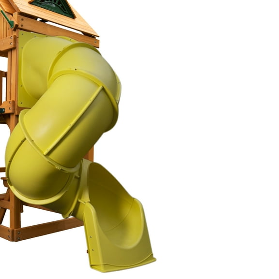 Swing-N-Slide WS 1016-Y Quick Connect 5 Foot Turbo Tube Slide Plastic Enclosed Slide for 5 Foot Deck Heights, Yellow