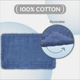 thumbnail image 6 of Better Trends 17" x 24" Bathroom Rug – 100% Cotton, Extra Soft Tufted Reversible Bath Mat, Water-Absorbent, Machine Washable (Blue) Lilly Crochet Collection, 6 of 7