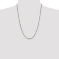 thumbnail image 4 of Auriga Fine Jewelry 925 Sterling Silver Polished 3.0 mm Double Diamond-cut Curb Chain Necklace for Men 24", 4 of 6