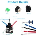 thumbnail image 4 of Phyun 12V Fuse Relay Switch Harness Set- 30A Blade Fuse 4-Pin SPST Relays 14AWG Wires, 4 of 5