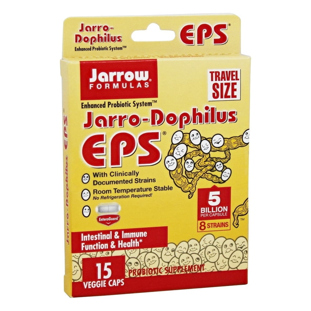 Jarrow Formulas JarroDophilus EPS Enhanced Probiotic System Travel Size 15 Vegetable