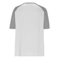 thumbnail image 5 of Timegard Womens Summer Tops Drop Shoulder Button Notch V Neck Shirts Casual Color Block Comfy Blouse, 5 of 8
