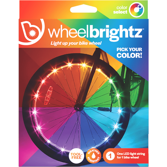 Brightz WheelBrightz Bike Wheel Lights, LED Bicycle Wheel Lights for Night Riding, Color Select