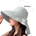 thumbnail image 6 of Women Sun Hat Bucket Hat With Shawl Design Outdoor UV Protection Large Wide Brim Hiking Fishing Mesh Cap, 6 of 8