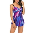 thumbnail image 3 of Traje de baño de mujer con estampado de fuegos artificiales Traje de baño de talla grande(Morado-3XL) Nituyy GL715-YZ15566D6, 3 of 6