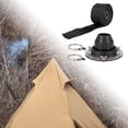thumbnail image 1 of Conexión de estufa de techo de tienda, anillos protectores ignífugos, estufa de leña resistente al fuego, horno de ventilación de tubería para acampar Negro, 1 of 8