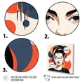 thumbnail image 3 of Designart "Minimalist Fashion Portrait Frida's Essence I" Fashion Wall Art - Glam Black Woman Mexican Living Room Canvas Art, 3 of 6