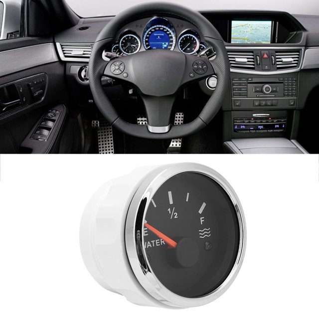 Ccdes Car Water Level Meter, Red LED Lamp Digital Fuel Level Gauge For Truck