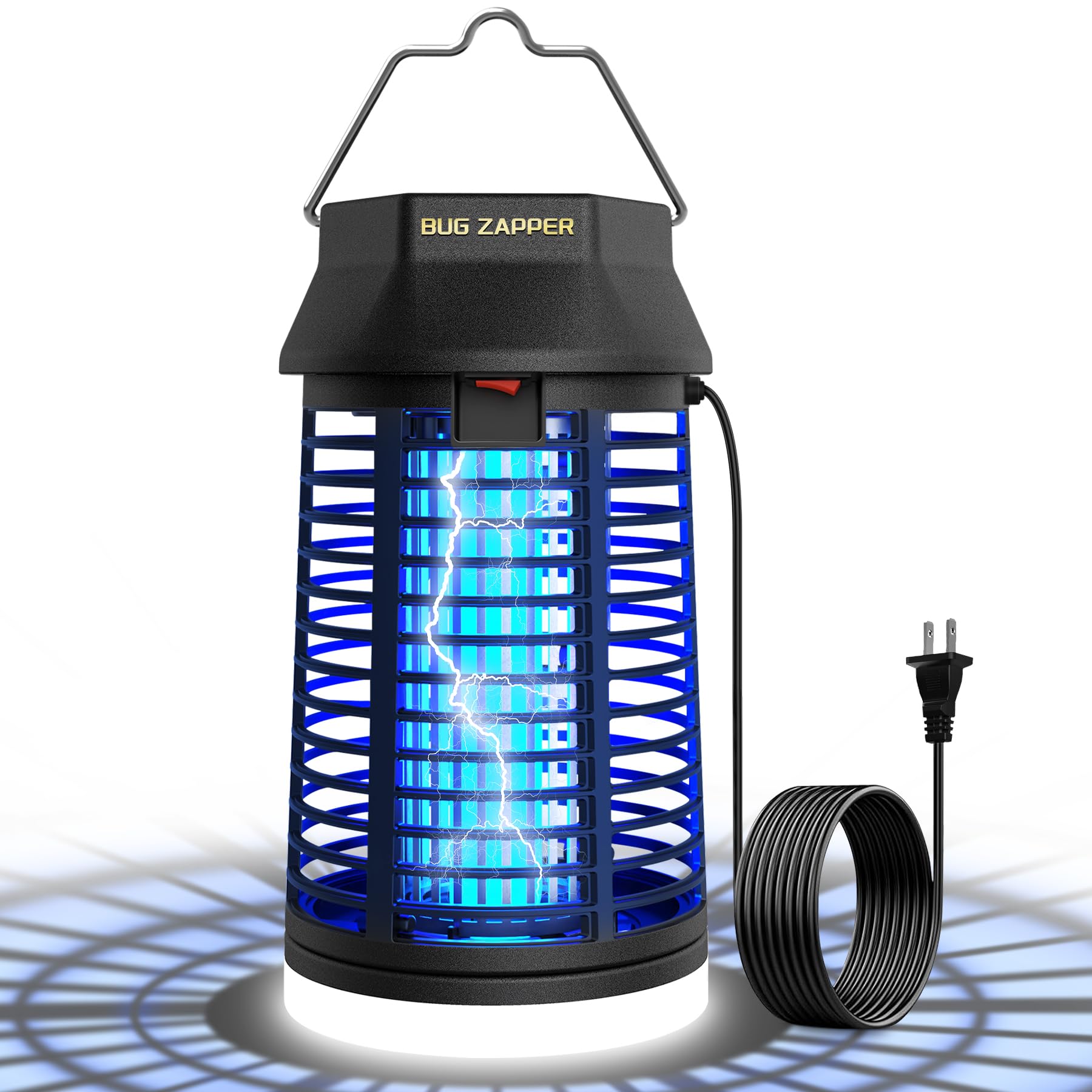 Endbug Bug with LED Light, Waterproof Bug Outdoor Indoor, Mosquito Outdoor Electric Fly Zapper, Mosquito Killer Fly Trap for Outside Patio Garden Backyard Home, Plug in, Black C80