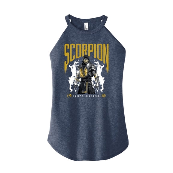 Mortal Kombat - Scorpion Hanzo Hasashi - Juniors High Neck Tank Top