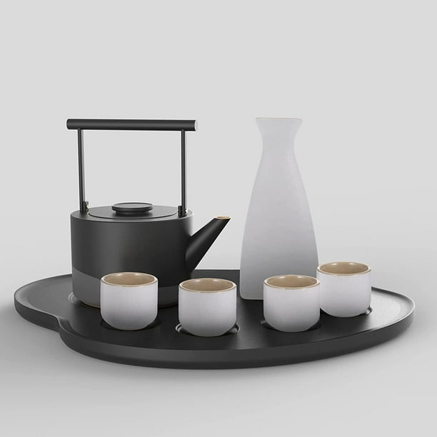 Japanese Sake Set Ceramic Saki Set with Sake Carafe 6 Sake Cups
