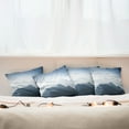 thumbnail image 3 of Ambesonne Nature Throw Pillow Cover 4 Pack, Foggy Morning Mountain, 18", Pale Blue, 3 of 6
