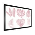 thumbnail image 2 of Designart 'Tropical Pink Watercolour Leaves On White I' Shabby Chic Framed Art Print, 2 of 4