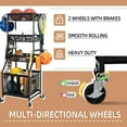 thumbnail image 4 of Ball Storage Bin Rolling Sports Ball Cart, Metal Garage Organizer Sport Rack Basketball Storage Cage for Garage or Gym, Indoor & Outdoor Sports Equipment Organizer, 4 of 18
