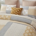 thumbnail image 4 of SahSahCasa Quilt Set King Size - 100% Cotton Lightweight King Quilt, Patchwork Farmhouse Floral King Comforter Quilted Bedspread, Yellow Grey White Reversible Quilt Bedding Set All Season, 3 Pieces, 4 of 7