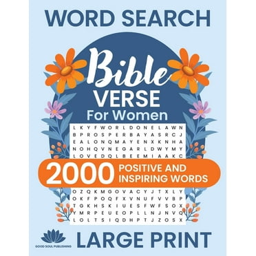 Word Search Bible Verse for Women (Large Print): Positive and Inspiring Brain Games Word Find Puzzles, Encouraging Faith, (Paperback)