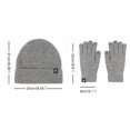 thumbnail image 4 of YAOBAMM Versatile Hat Gloves Beanie Hat Touch Screen Set Solid Color Soft Thick Wear Resistant Men Winter Warm Knitted Hat, 4 of 6
