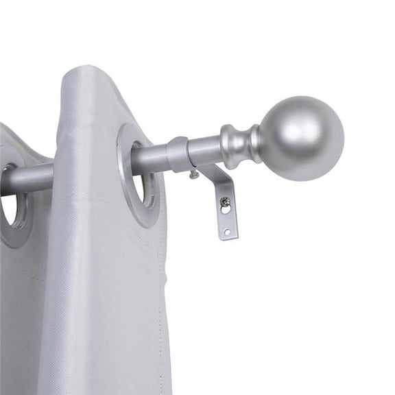 0.75 in. Single Decorative Drapery Adjustable Curtain Rods for Windows 86 to 120 in. - Nickel