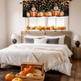 thumbnail image 3 of Kitchen Cafe Valance Curtain for Small Windows,Gnome on Autumn Pumpkins Rod Pocket Short Valances,42x18in, 3 of 9
