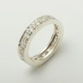 thumbnail image 3 of LBG British Made 14k White Gold Natural Diamond Womens Eternity Ring - 33 size options - Size 8.75, 3 of 5