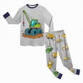 thumbnail image 5 of HCNTES Children's Thermal Underwear Set Drop Shoulder Top Pullover and Soft Pants All-Weather Clothes Loungewear Pajamas Outfit Set for Kids(Grey,3-4 Years), 5 of 5