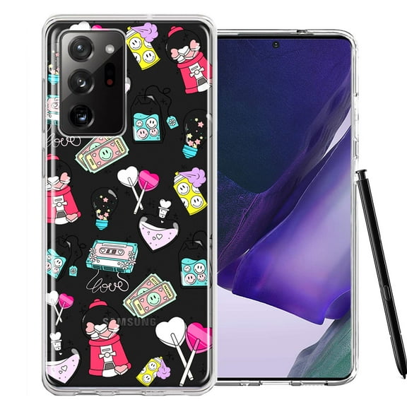 MUNDAZE for Samsung Galaxy Note 20 Ultra Valentine's Day Candy Feels like Love Hearts Double Layer Phone Case Cover
