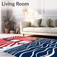 thumbnail image 2 of ODIKA 8'x10' Machine Washable Non-Slip Area Rug, Lighthouse Beacon Waves Harbor Welcome High Traffic Rug with Pad, Red, 707244, 2 of 8